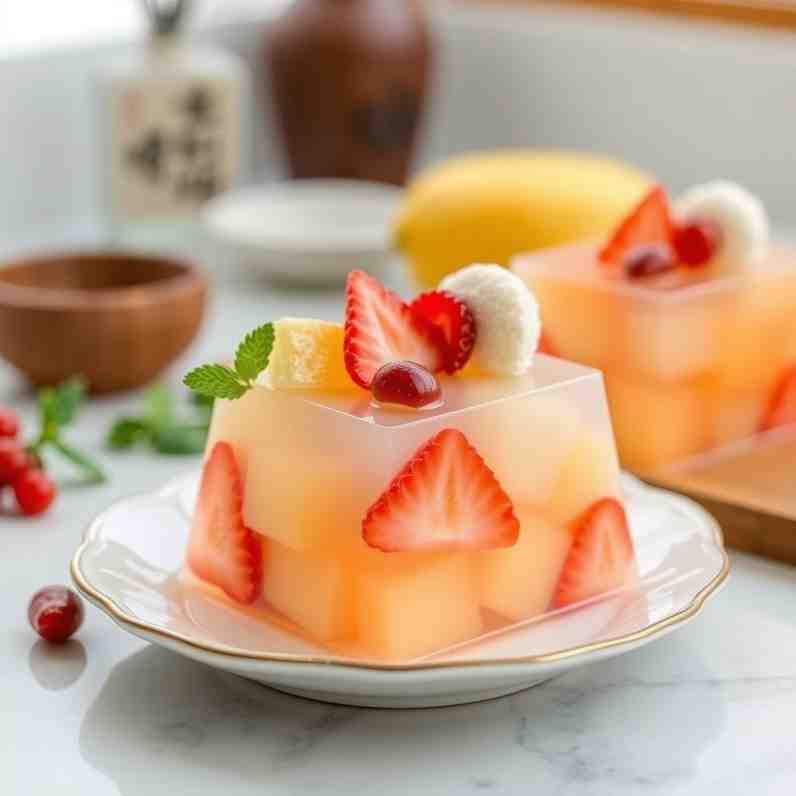 Easy Anmitsu Recipe - Make Japanese Jelly Dessert